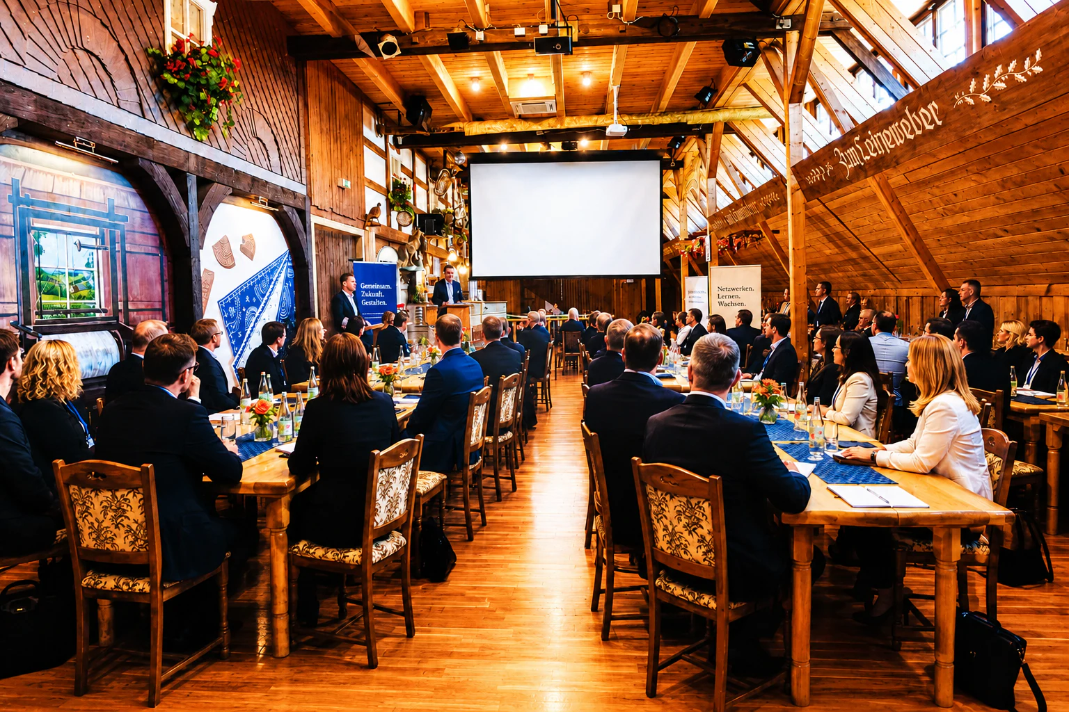 Konferenz im großen Saal der Sachsenlandhalle Oppach