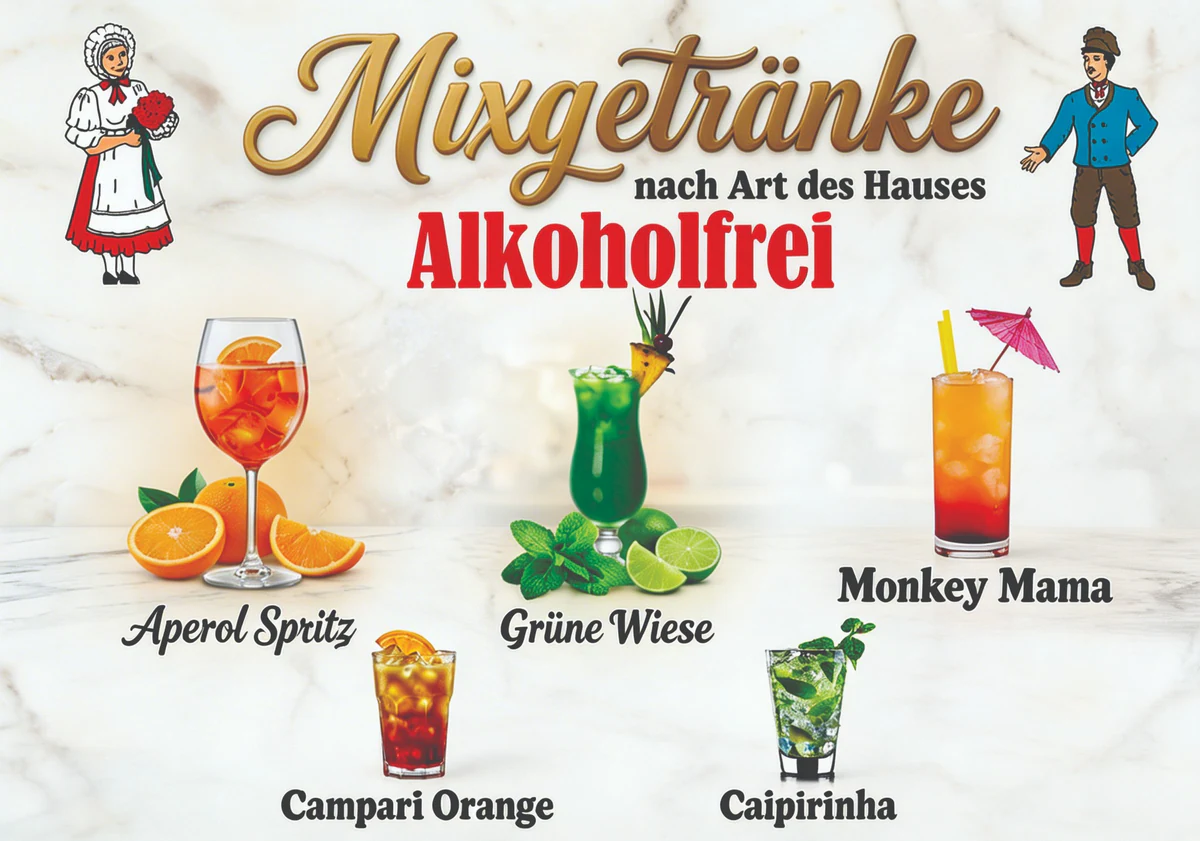 Alkoholfreie Mixgetr&auml;nke nach Art des Hauses